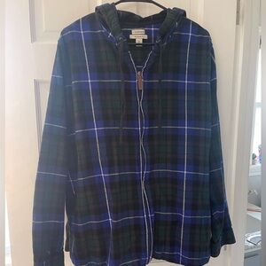 LL Bean Zip Up Flannel